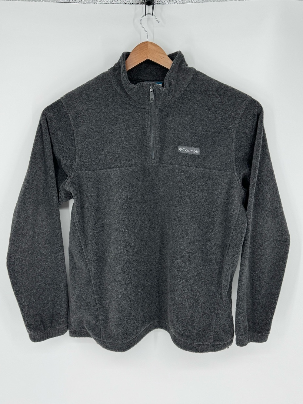Columbia 1/4 Zip Pullover Men’s Size XL Gray Fleece Waist Drawstring J5